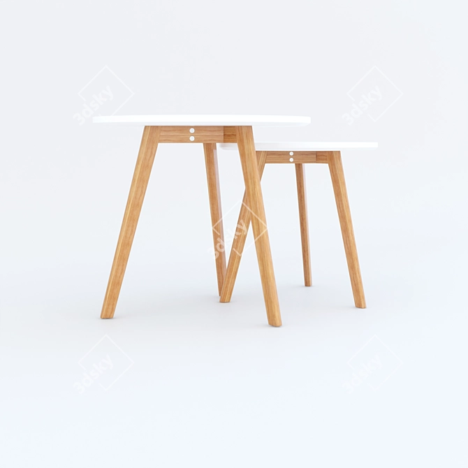 Scandi Modern Coffee Table 3D model image 2