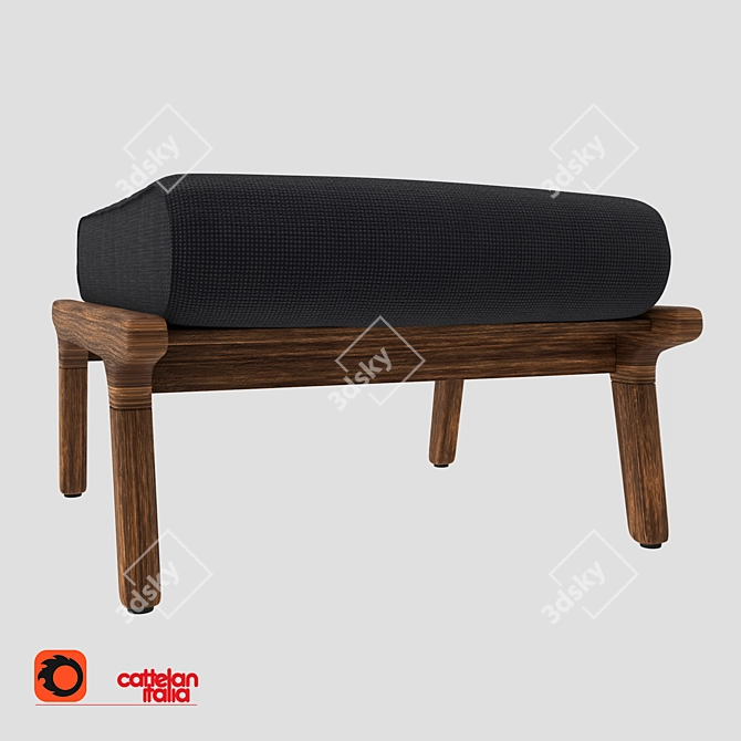 Luxury Bay Ottoman: Elegant & Versatile 3D model image 3