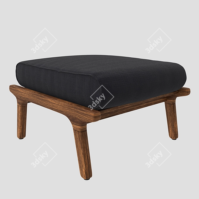 Luxury Bay Ottoman: Elegant & Versatile 3D model image 6