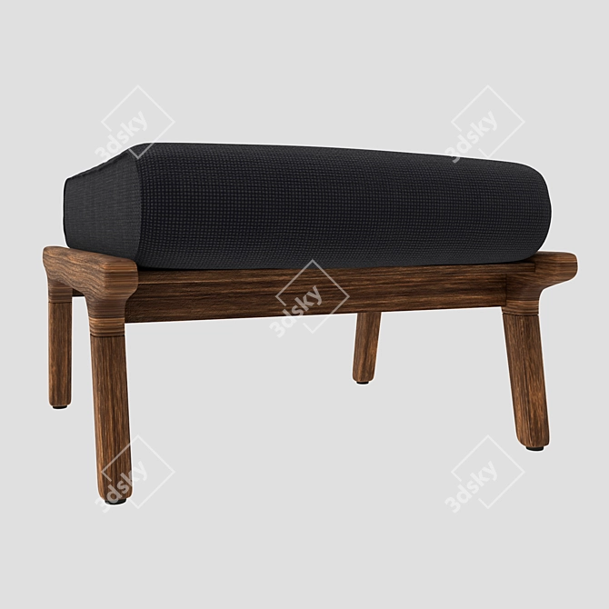 Luxury Bay Ottoman: Elegant & Versatile 3D model image 8