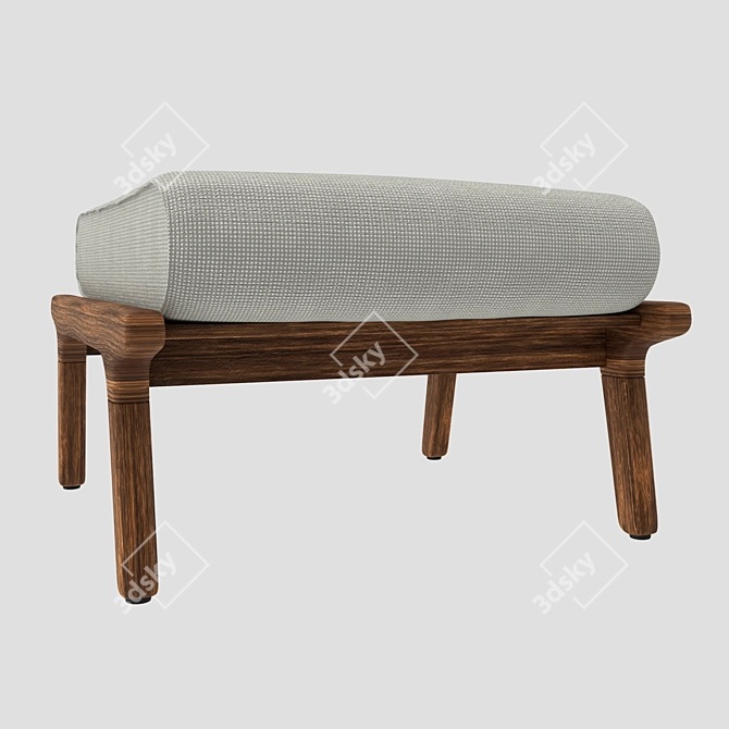 Luxury Bay Ottoman: Elegant & Versatile 3D model image 9