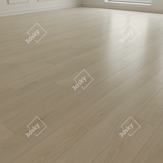 Natural Wood Parquet Laminate 3D model image 3