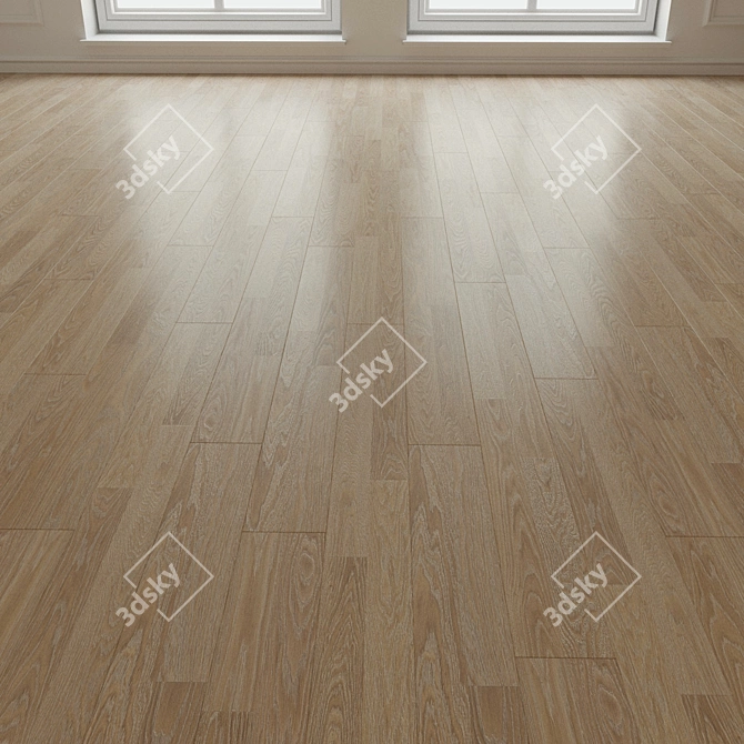 Natural Wood Parquet Laminate 3D model image 1