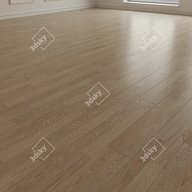 Natural Wood Parquet Laminate 3D model image 3