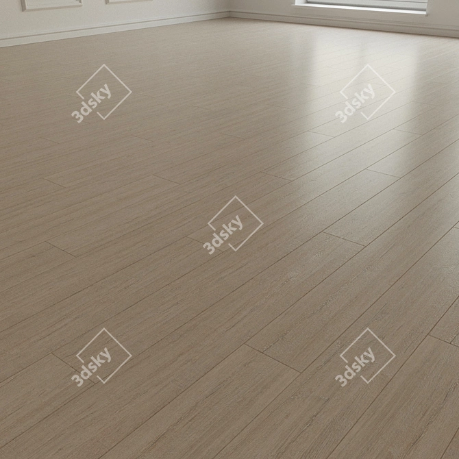 Title: Natural Wood Laminate Parquet 3D model image 1