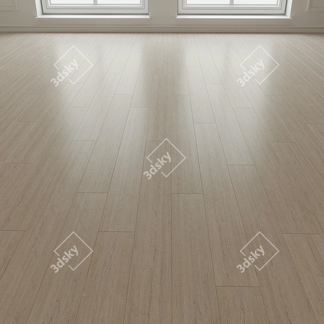 Title: Natural Wood Laminate Parquet 3D model image 2