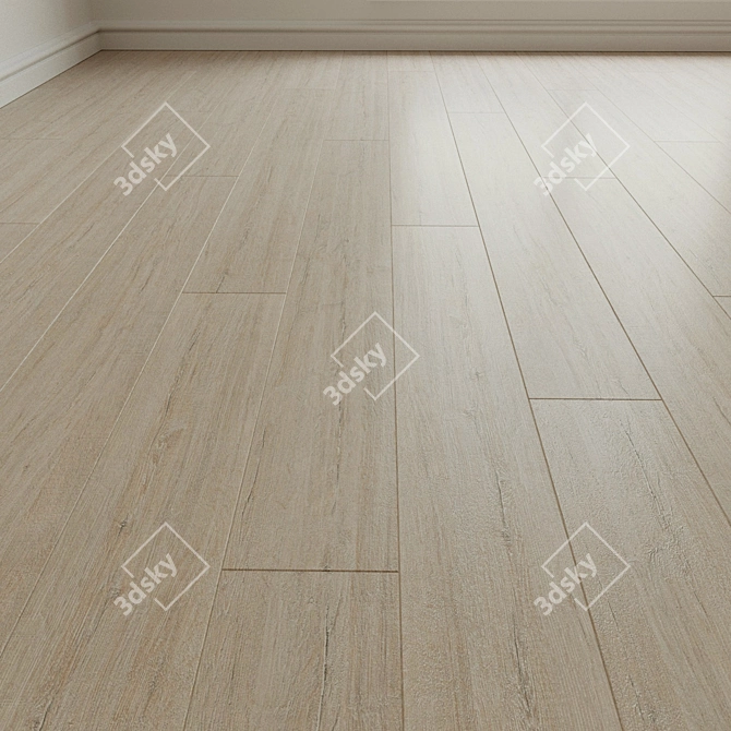 Title: Natural Wood Laminate Parquet 3D model image 3