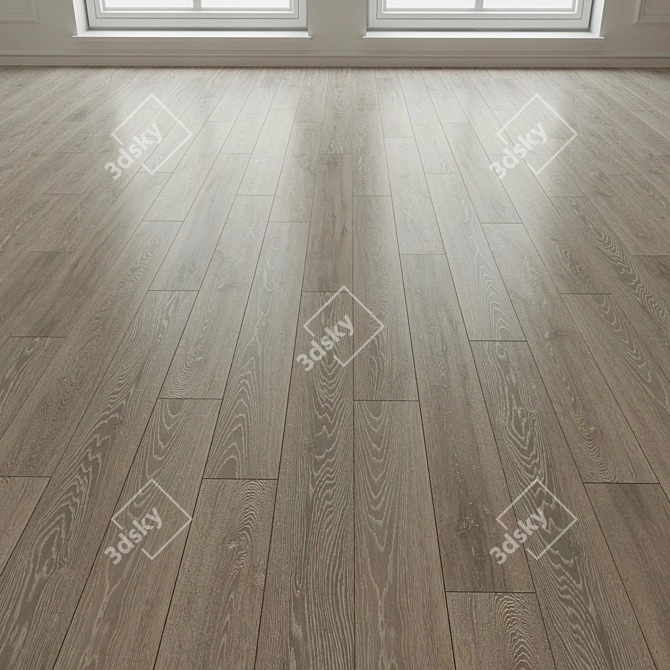 Natural Wood Parquet Flooring 3D model image 1