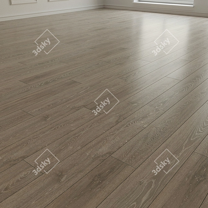 Natural Wood Parquet Flooring 3D model image 2