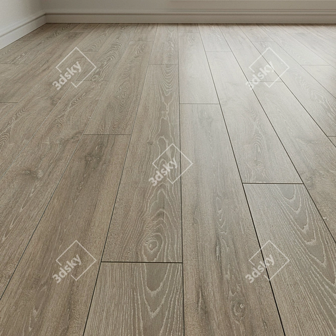 Natural Wood Parquet Flooring 3D model image 3