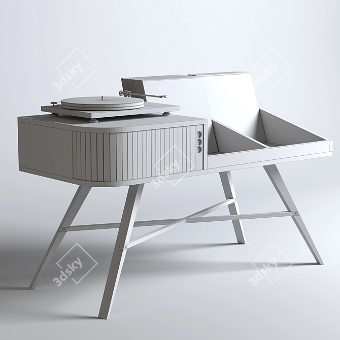Modern Vinyl Table: High Quality and Stylish Design 3D model image 4