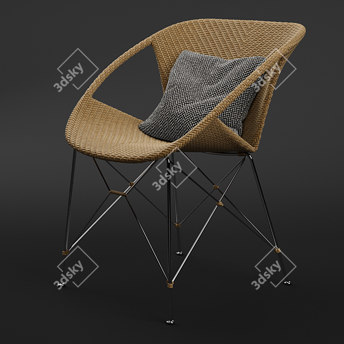 Contemporary Elegance: Suki Armchair by Janice Feldman 3D model image 3