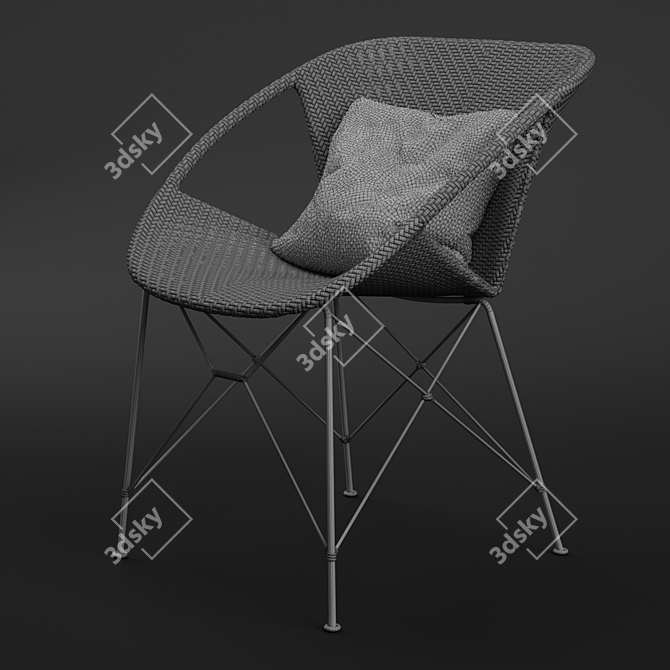 Contemporary Elegance: Suki Armchair by Janice Feldman 3D model image 5