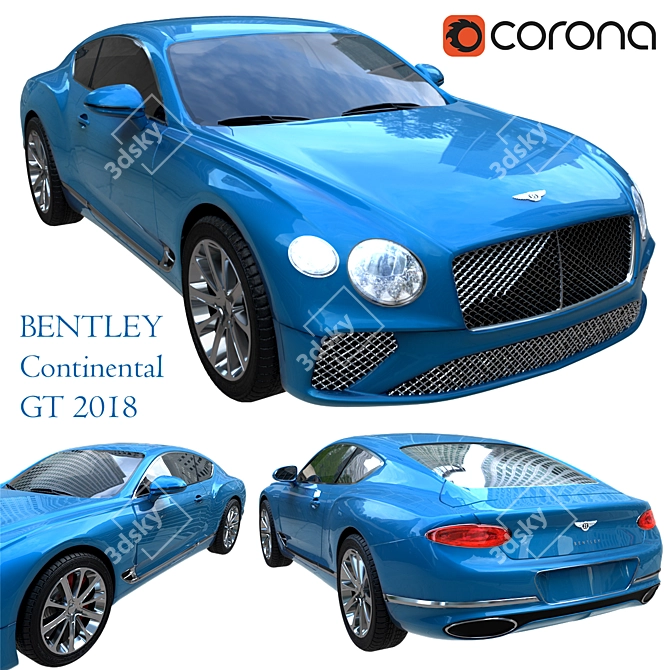 2018 Bentley Continental GT: High-quality 3D Model 3D model image 1