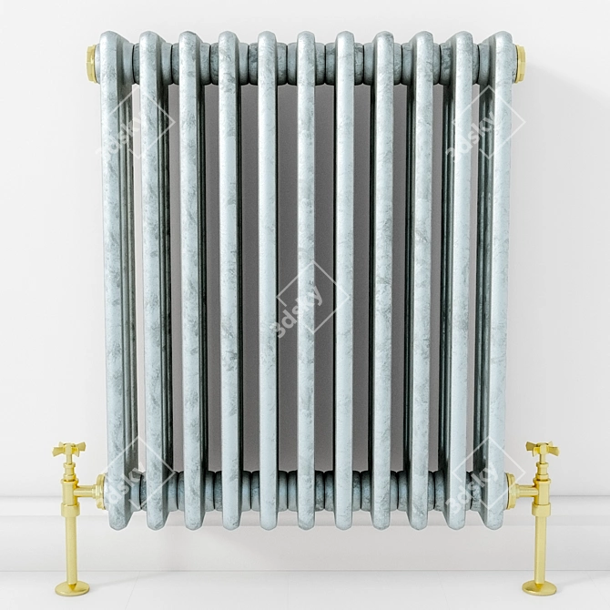 Classic Cast Iron Radiator 3D model image 1