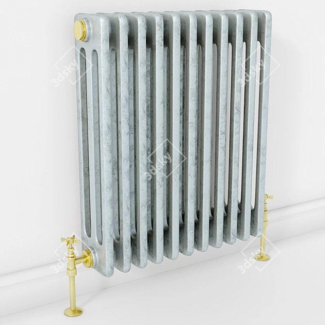 Classic Cast Iron Radiator 3D model image 2