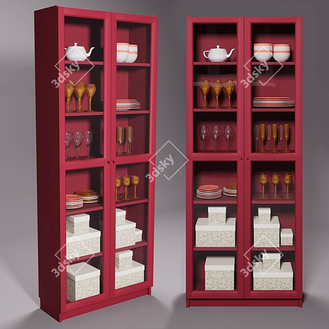 Elegant 80x30x202cm Buffet 3D model image 1