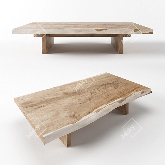 Natural Edge Coffee Table from IVAN CHUDOV Workshop 3D model image 1