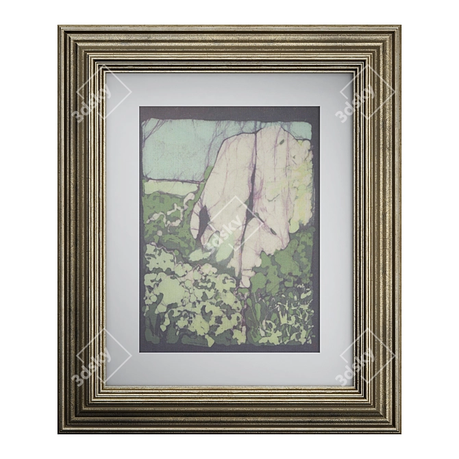 Classic Framed Artwork 3D model image 1