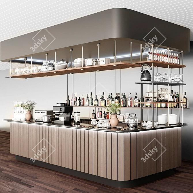 Cafe Design: Coffee Point and Bar 3D model image 1