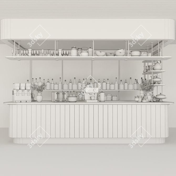 Cafe Design: Coffee Point and Bar 3D model image 3