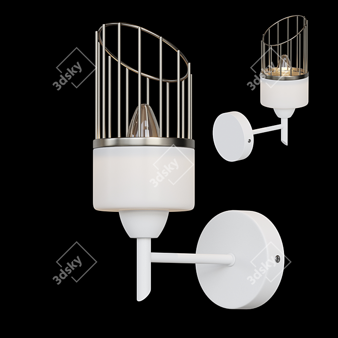 Elster Wall Lamp: Modern Asymmetrical Design 3D model image 1