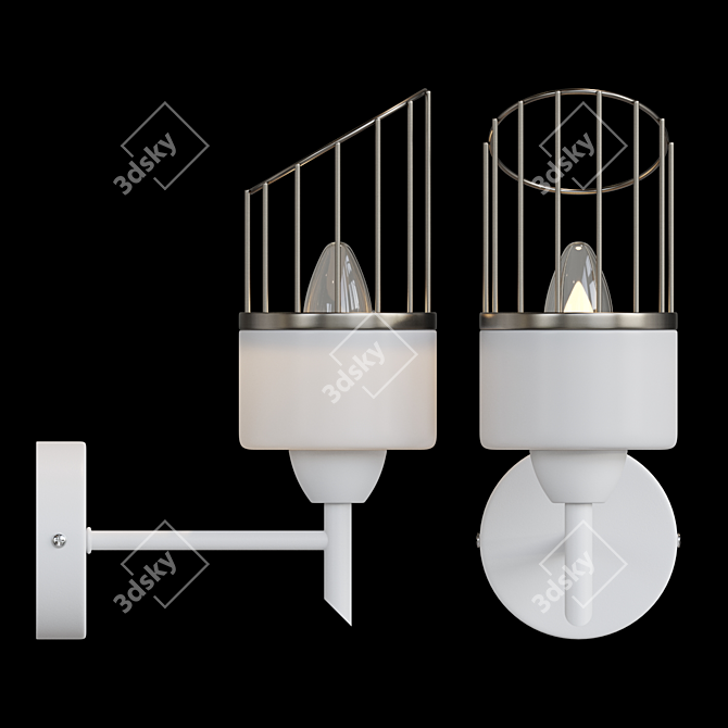 Elster Wall Lamp: Modern Asymmetrical Design 3D model image 2