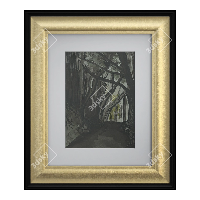 Classic Art Frame 3D model image 1