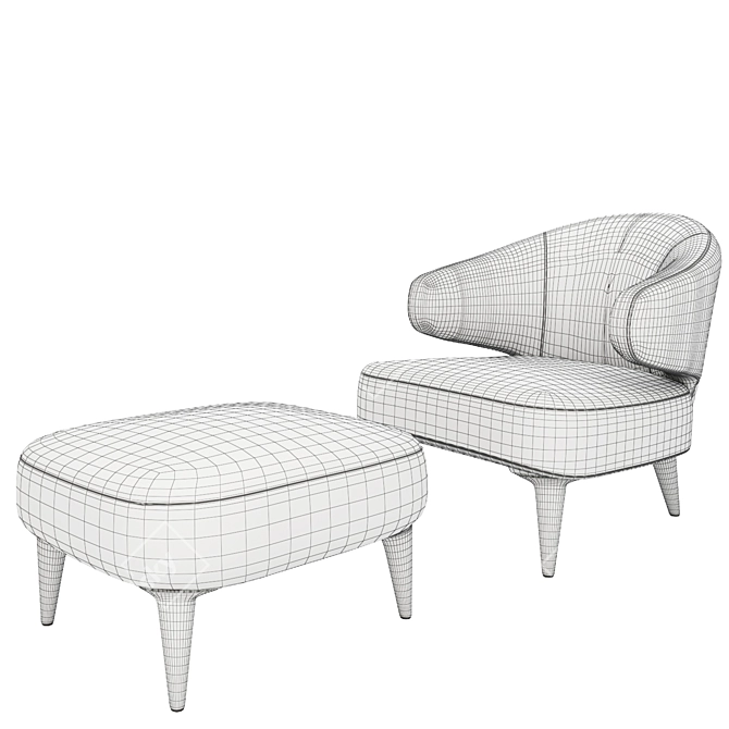 Elegant Aston Armchair: Versatile Luxury 3D model image 4