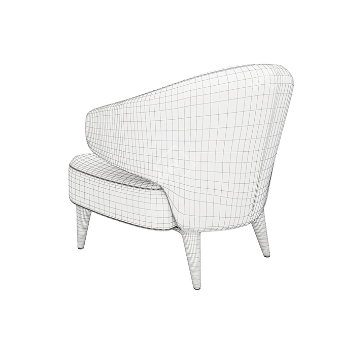 Elegant Aston Armchair: Versatile Luxury 3D model image 5