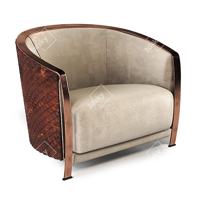 Rugiano Armchair: Elegant and Stylish 3D model image 2