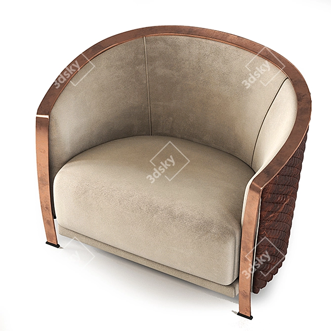 Rugiano Armchair: Elegant and Stylish 3D model image 3