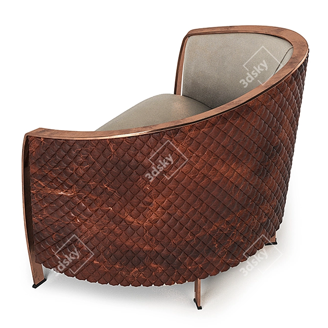 Rugiano Armchair: Elegant and Stylish 3D model image 4