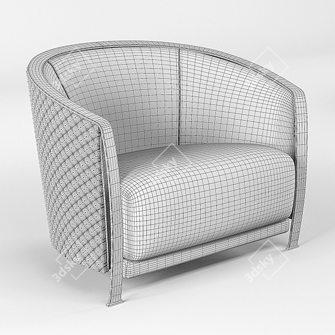 Rugiano Armchair: Elegant and Stylish 3D model image 5