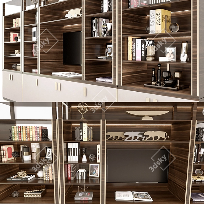 Capital Collection Hug TV Unit: Elegant and Functional 3D model image 2