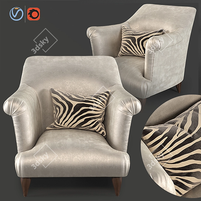 Sayyadi Armchair: Chic and Comfortable! 3D model image 1