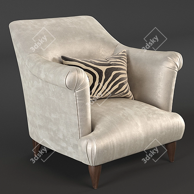Sayyadi Armchair: Chic and Comfortable! 3D model image 2