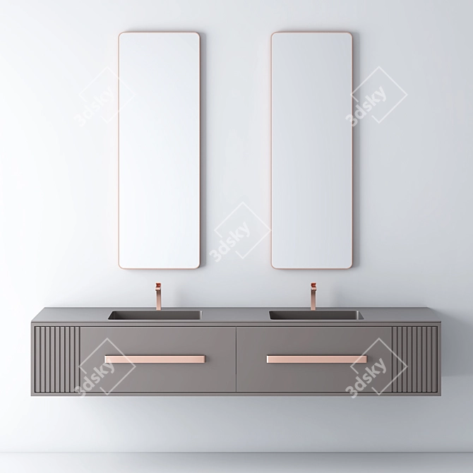 Sleek Washbasin | Modern Design 3D model image 1