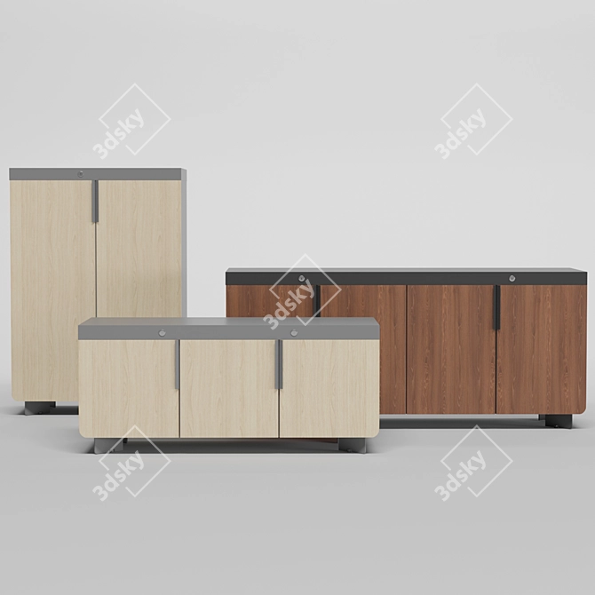 Compact Storage Cabinet 3D model image 1