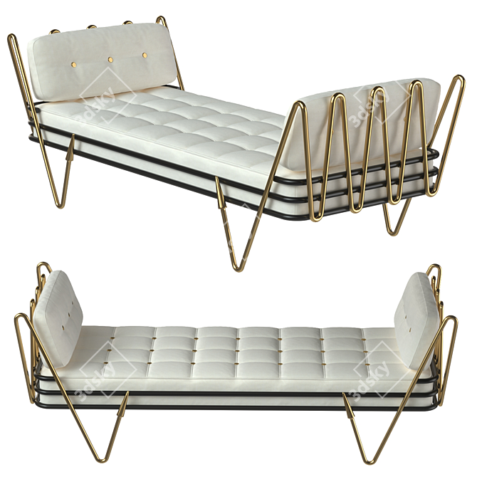 Elegant Maxime Daybed by Jonathan Adler 3D model image 1