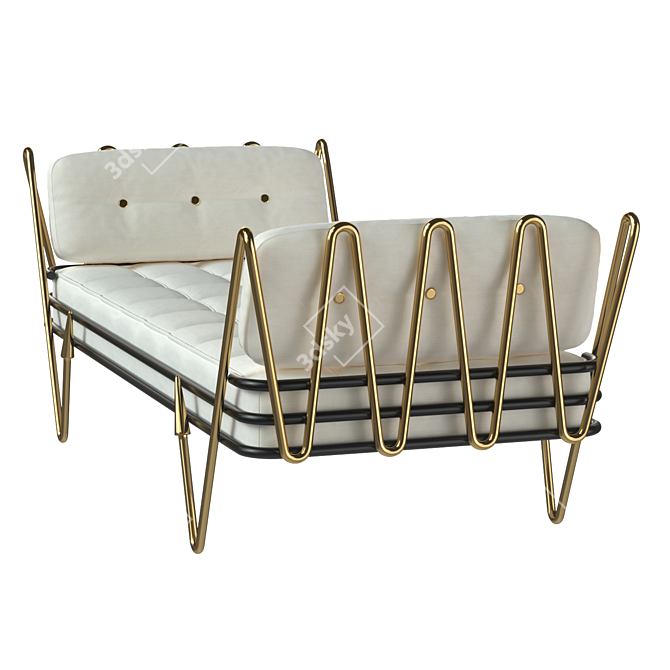 Elegant Maxime Daybed by Jonathan Adler 3D model image 2