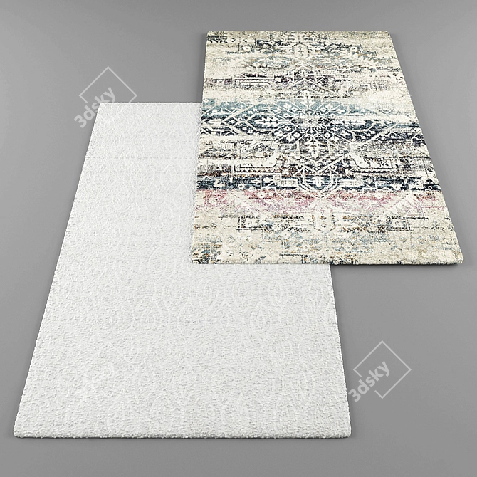 Modern Style Rugs Set 3D model image 2