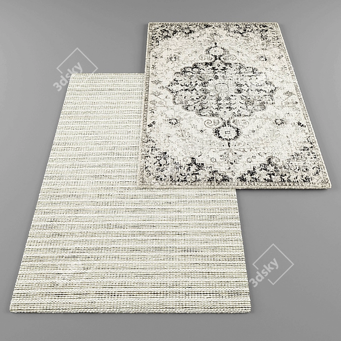 Modern Style Rugs Set 3D model image 3