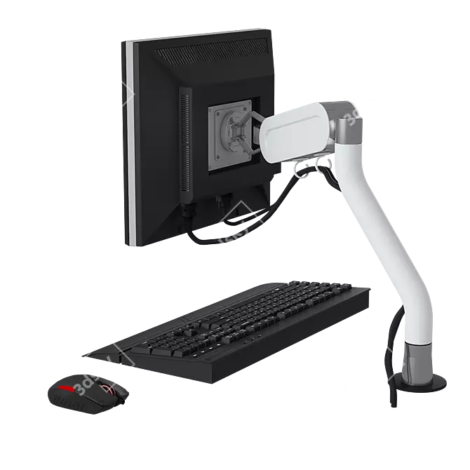 Desktop Monitor Mount Set 3D model image 2