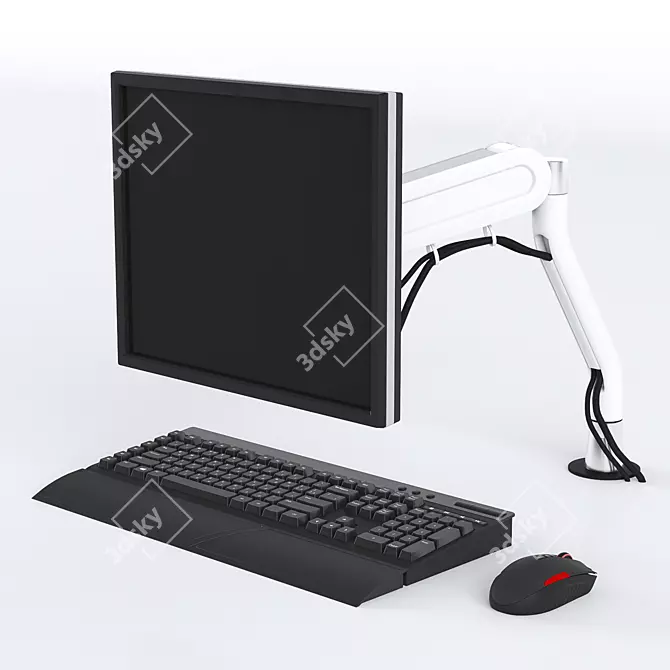 Desktop Monitor Mount Set 3D model image 5