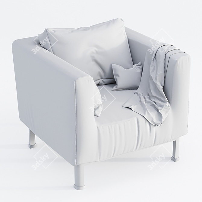 Cozy Lounge Armchair 3D model image 3