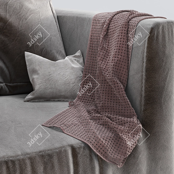 Cozy Lounge Armchair 3D model image 4