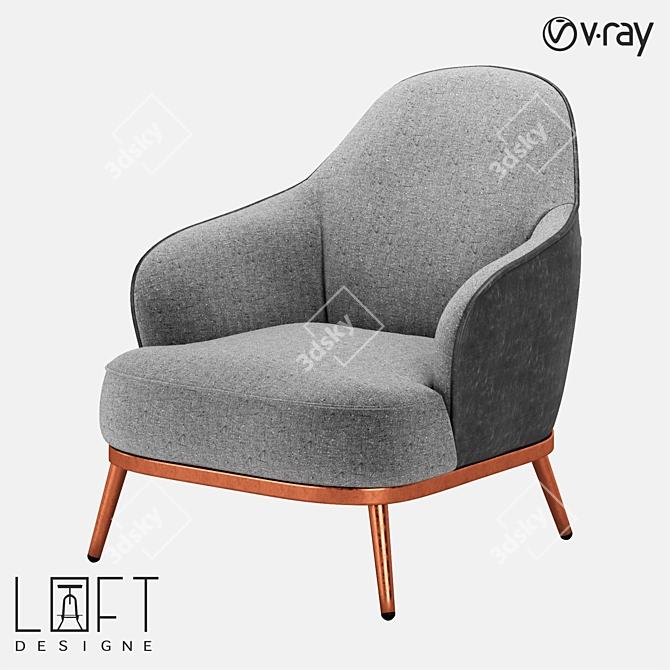 LoftDesigne Armchair 10828 Model 3D model image 1