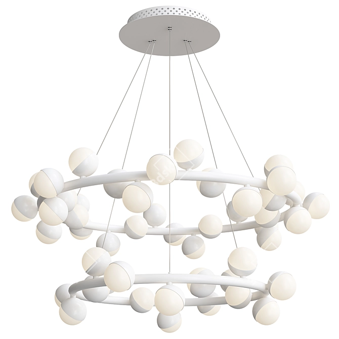 2-Tier Pendant Lights: Height 1200mm, Diameter 800mm 3D model image 6