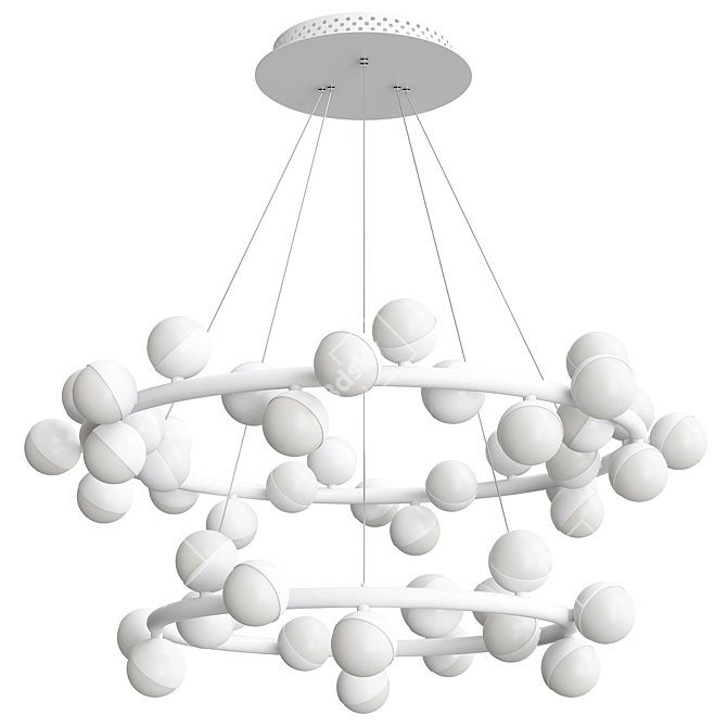 2-Tier Pendant Lights: Height 1200mm, Diameter 800mm 3D model image 7